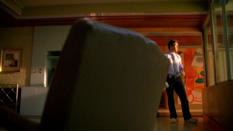 There's nothing on the ceiling or behind the baseboards