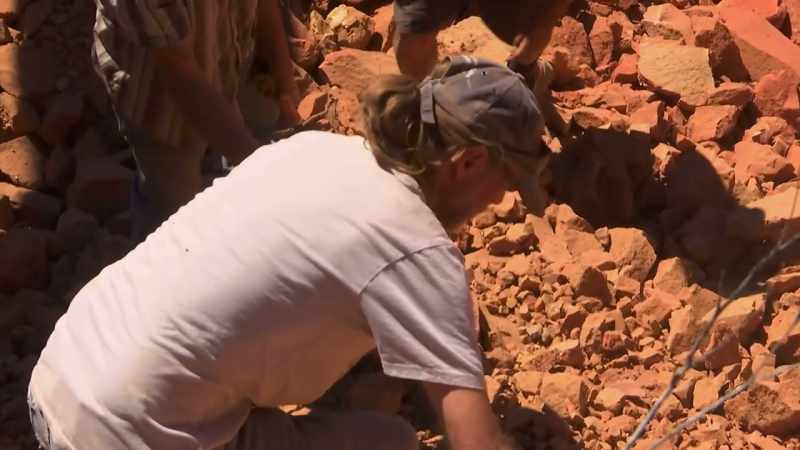 There's one bit of earth. It's probably gone to pieces