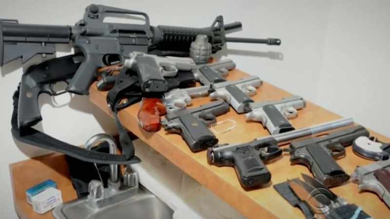 There's rifles, pistols