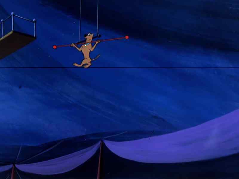 There's Scooby! And look at what he's doing!