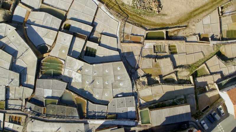 These are Añana Valley's famous salt pans