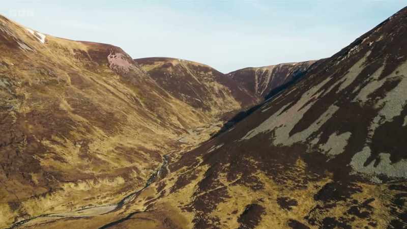 These barren slopes were once covered by trees