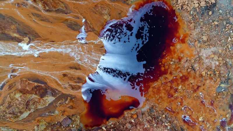 These colors are created by mineral riches