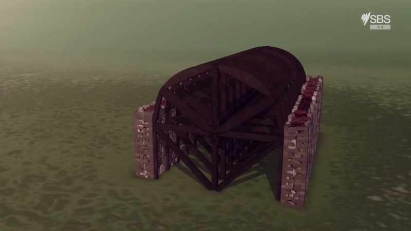 These piles then served as supports for the centring