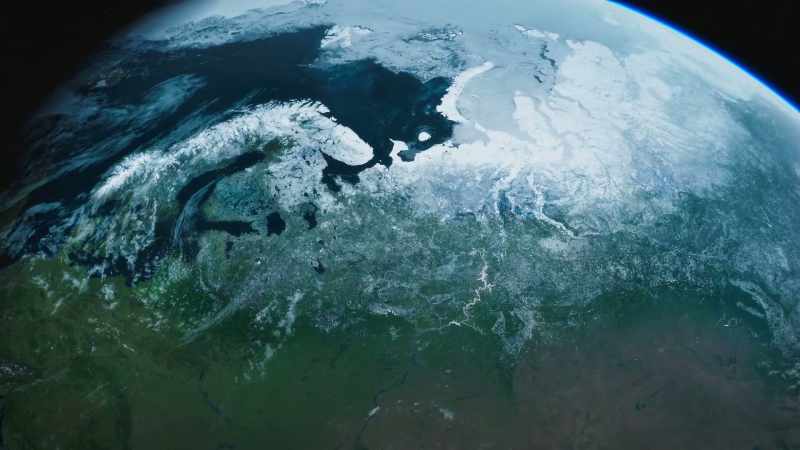 These snow-covered forests encircle the Arctic