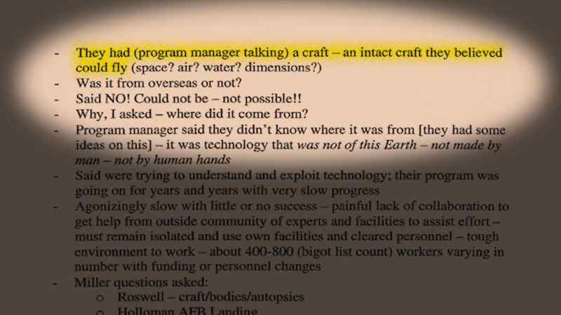 They had a craft, an intact craft they believed could fly