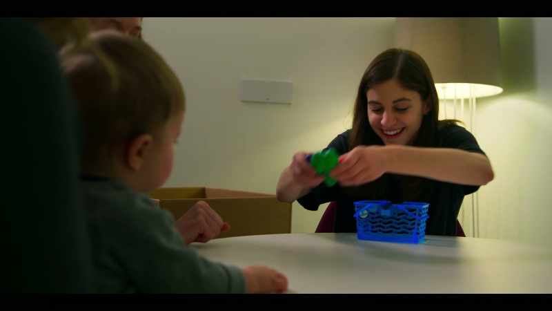 They are shown eight toys