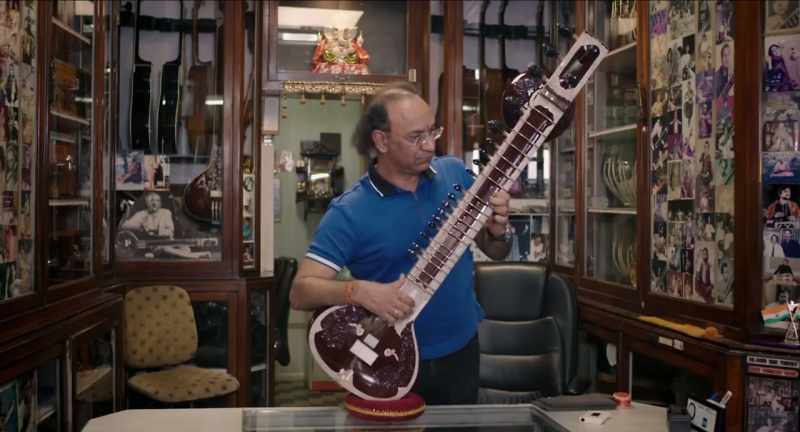 They asked him whom he learned the sitar from