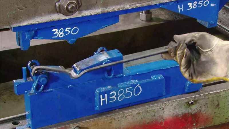 THEY BEND A FLAT STEEL BAR TO MAKE A STIFFENER
