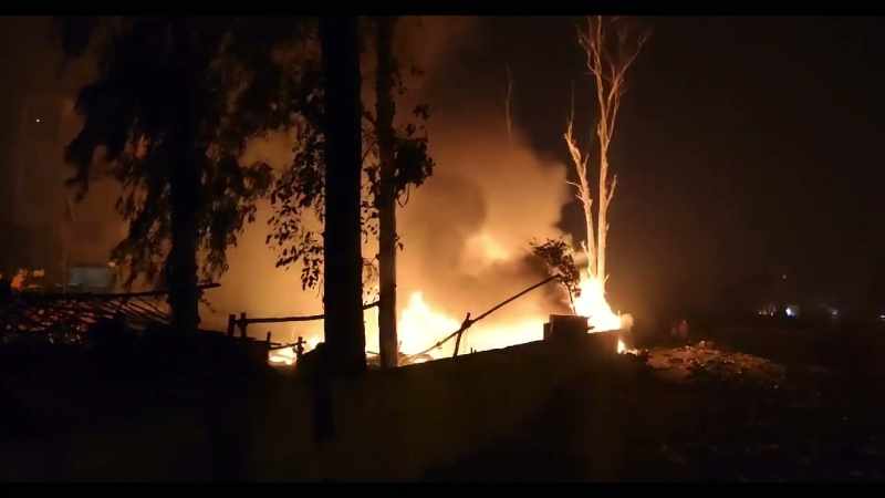They burned the shops and the gas cylinders