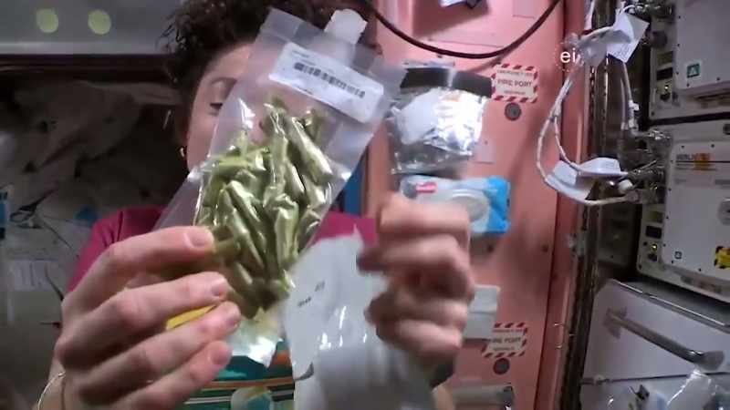 THEY CAN'T COOK IT UP IN SPACE, SO USING HOT WATER BRINGS IT