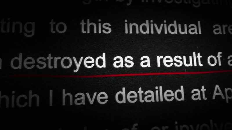 They destroyed a lot of documentation