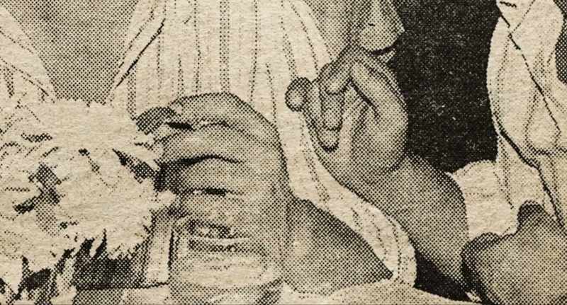 They have these big meaty hands. And David always had this