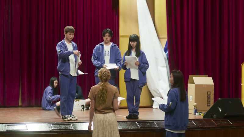 They just stand there, reading from their scripts?
