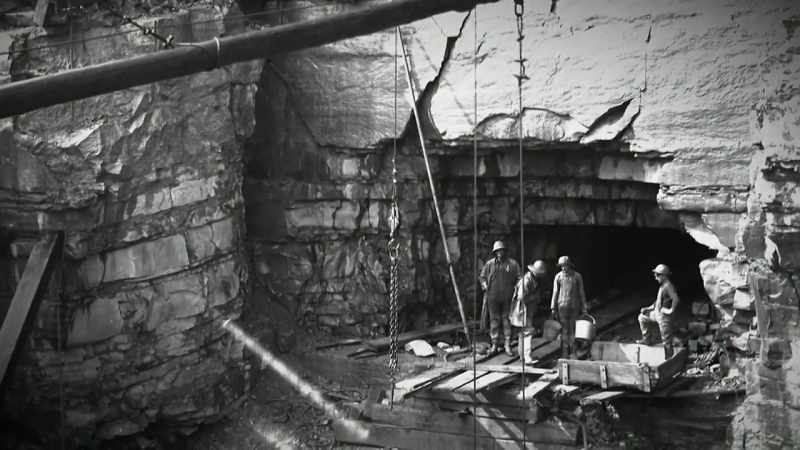 They needed to use dynamite to blast this huge tunnel