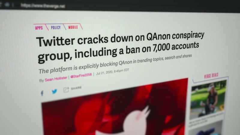 They prevented links from connecting to QAnon websites