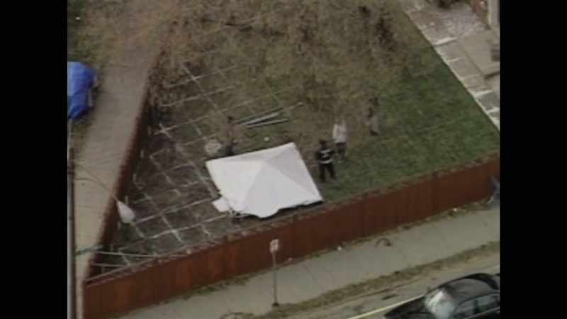 They had put the tent over a spot in the yard