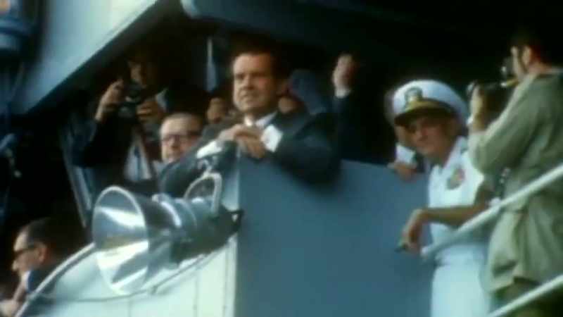 They were received by President Nixon on the ship that recovered them