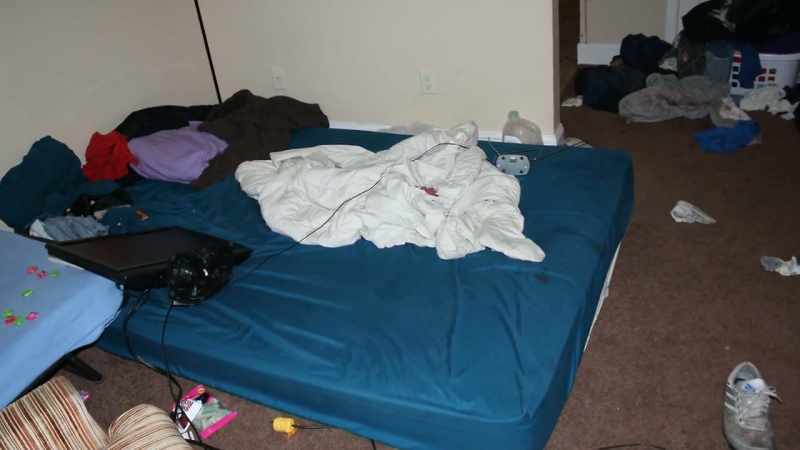 They said that the apartment was in disarray