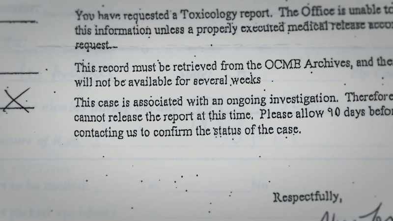 They said they wouldn't release the autopsy information