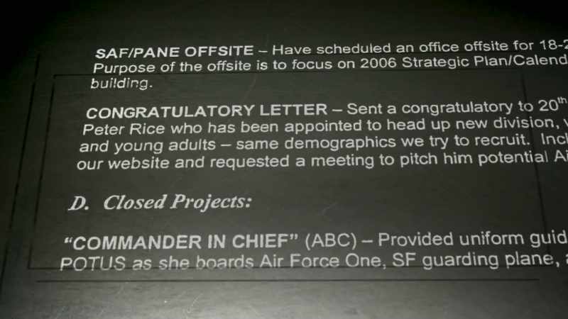 They sent a congratulatory letter