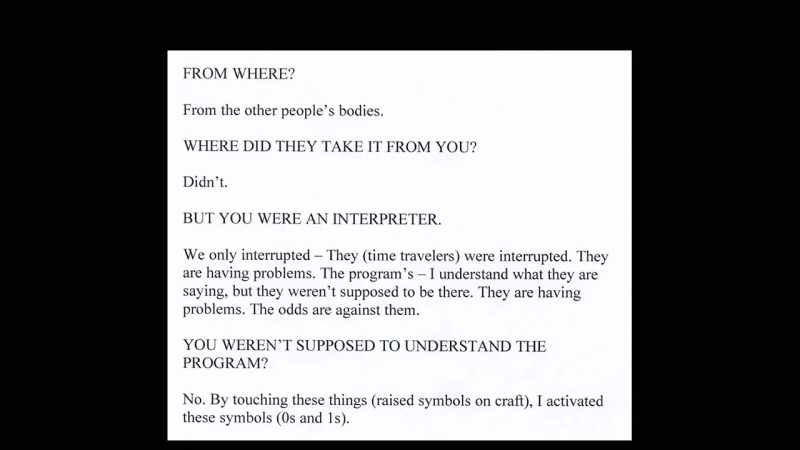They, the time travelers, were interrupted