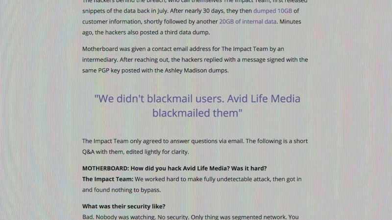 They then reply, and then we just run the article