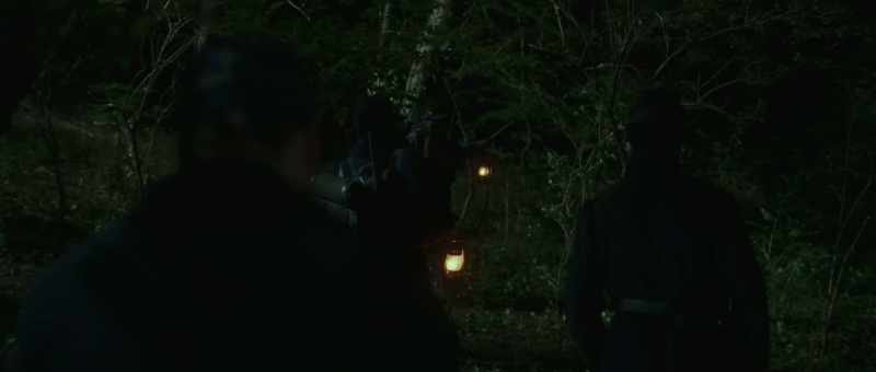 They had two prisoners in grey jackets