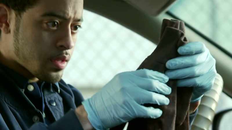 THEY WERE CLOTH GLOVES, BROWN CLOTH GLOVES