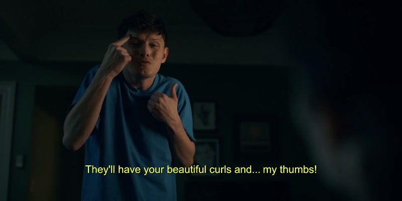 They'll have your beautiful curls and my thumbs!