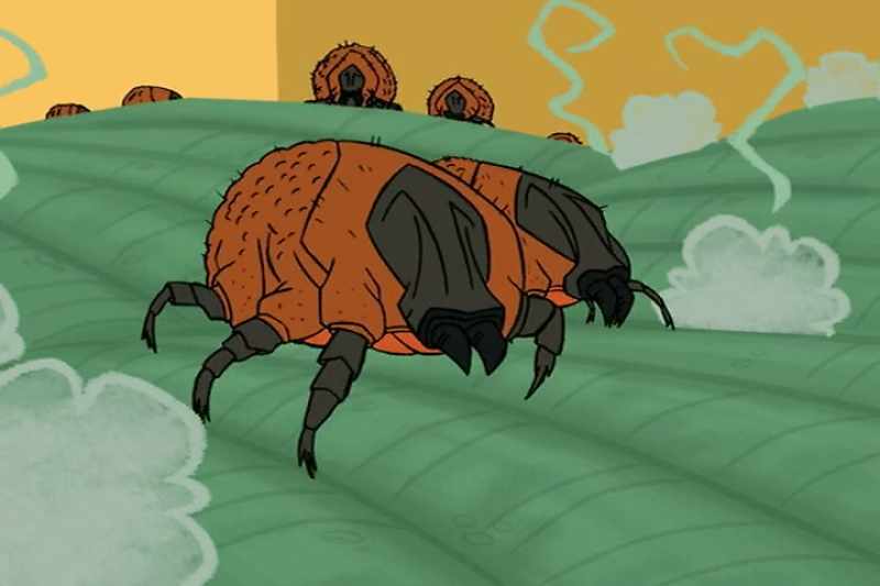 They're not dinosaurs. They're dust mites
