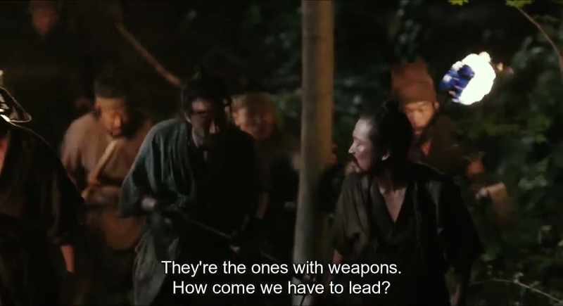 They're the ones with weapons. How come we have to lead?
