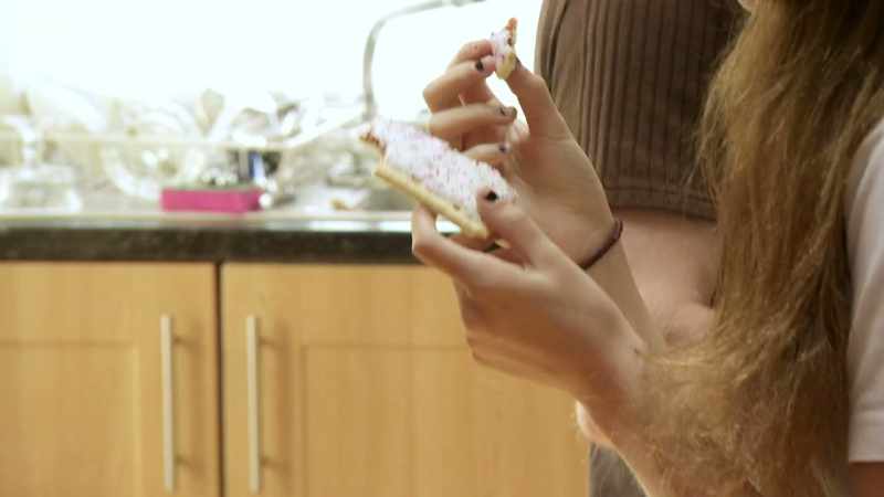 They've got icing and sprinkles all over them
