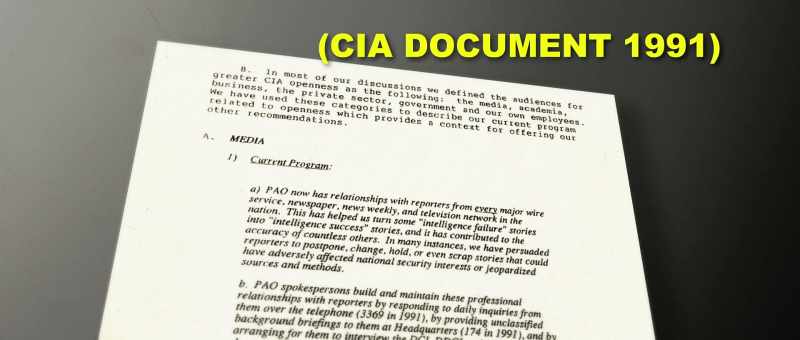 This is a CIA document, it was released