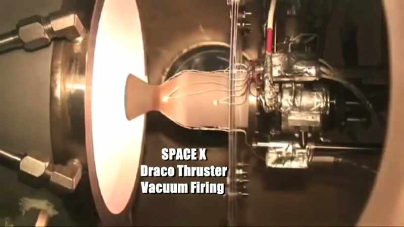 This is a Draco engine, which uses hypergolic fuel