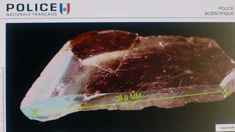 This is a piece of the broken vase from Moutte's study