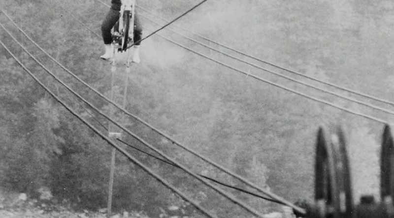 This is actually the wire from his tightrope walk