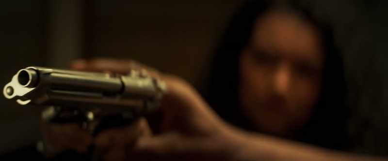 This ain't a rap video. Point the gun like you mean it