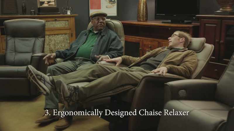 This is an ergonomically- designed chaise relaxer