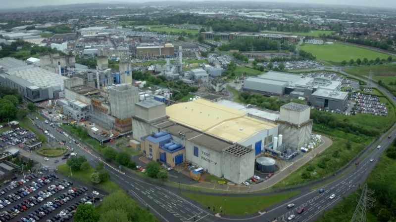 This colossal concrete structure is the Rolls-Royce test facility