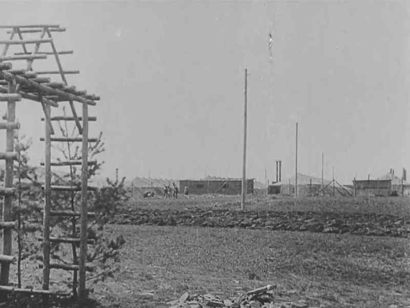 This concentration camp was overrun by American troops in April