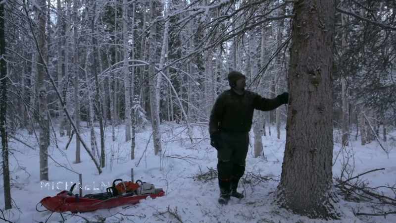 This is day one of winter fish camp build