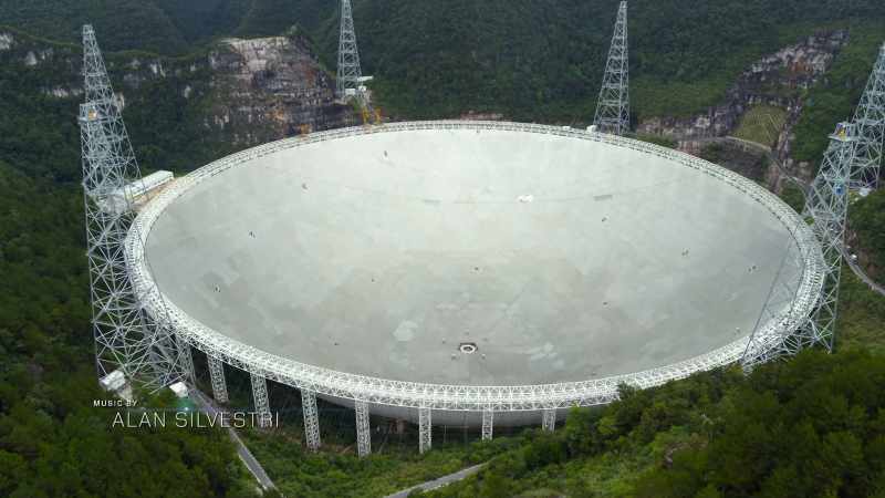 This dish is a giant listening device for detecting radio waves