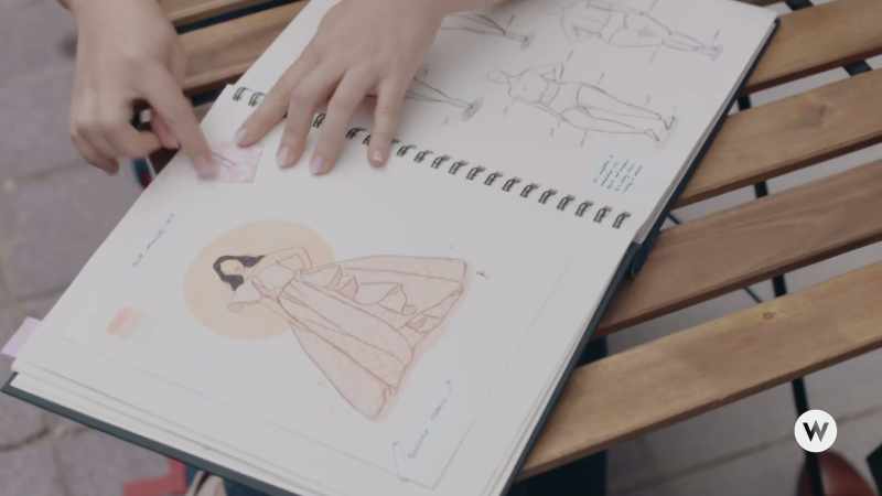 This dress is all about fabric