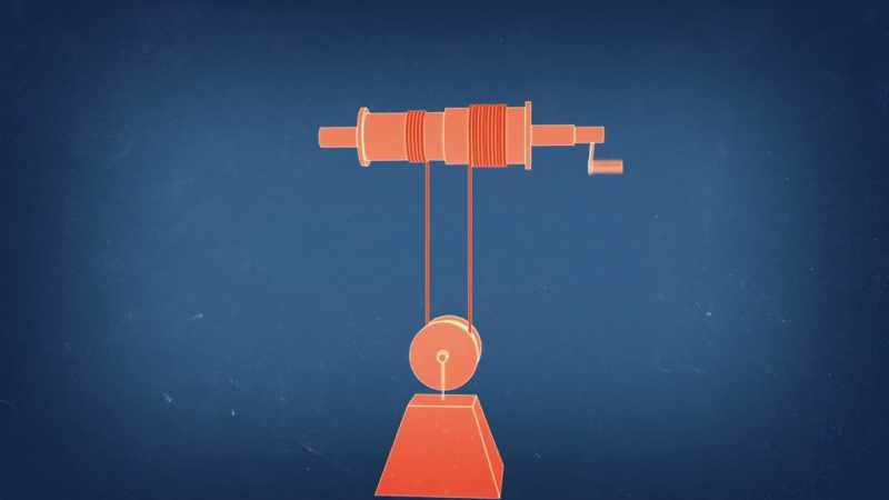 This early form of winch was designed to lift heavy weights