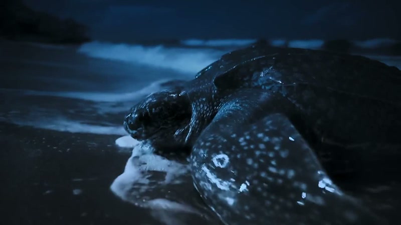 'This female leatherback turtle