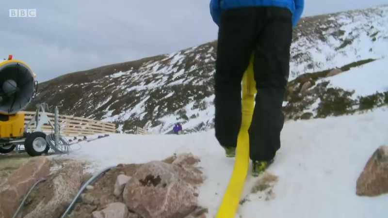This huge machine turns water into snow