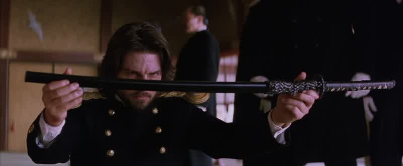This is Katsumoto's swordHe would have wanted you to have itthat the strength of the Samurai be with you alwaysEnlightened One we all weep for Katsumoto butHe hopedwith his last breaththat you would