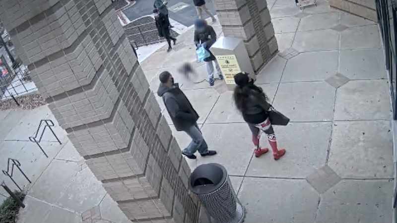 This lady doesn't care, but this guy this next guy cared he's watching the whole thing