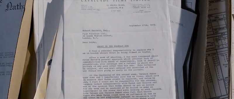 This letter was written by the already fired producers